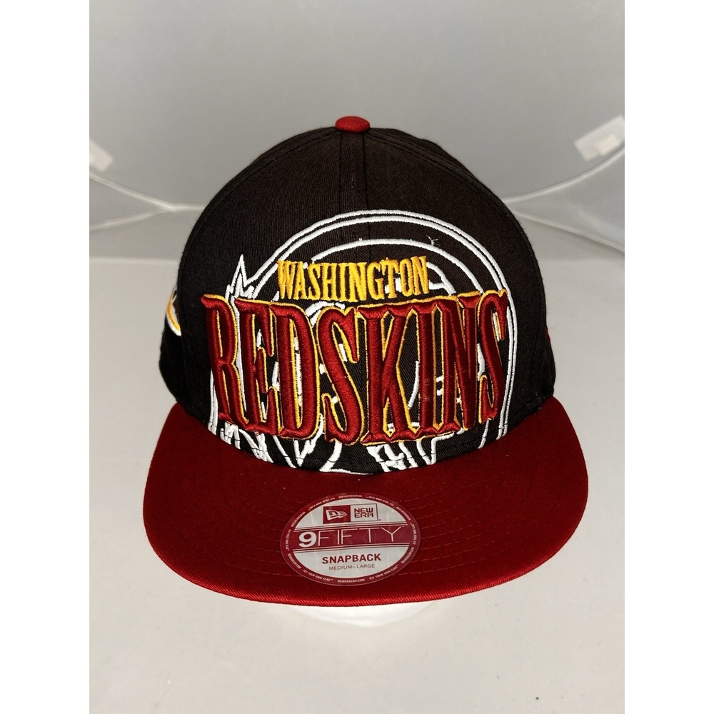 New Era 9FIFTY Washington Redskins Snapback Hat NFL Logo Through Cap M/L